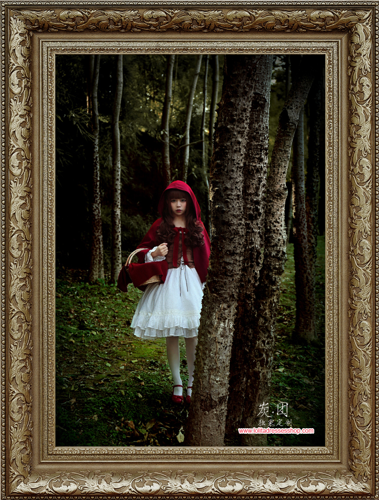 Dark Little Red Riding Hood Lace Lolita OP