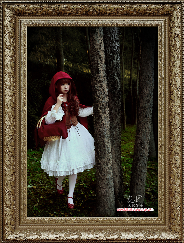 Dark Little Red Riding Hood Lace Lolita OP