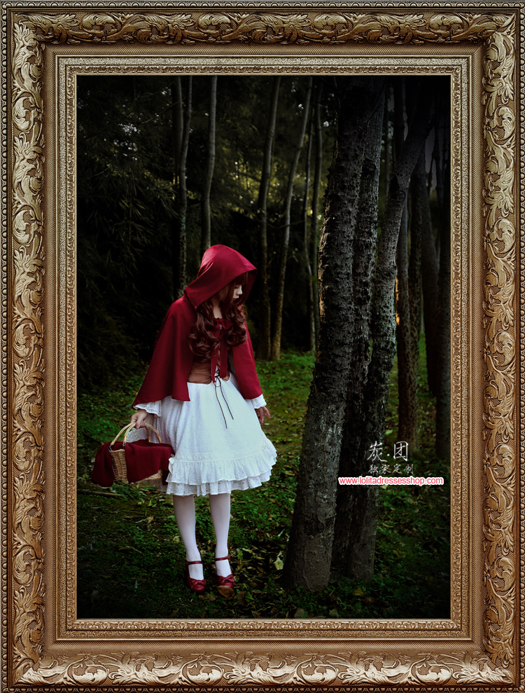 Dark Little Red Riding Hood Lace Lolita OP