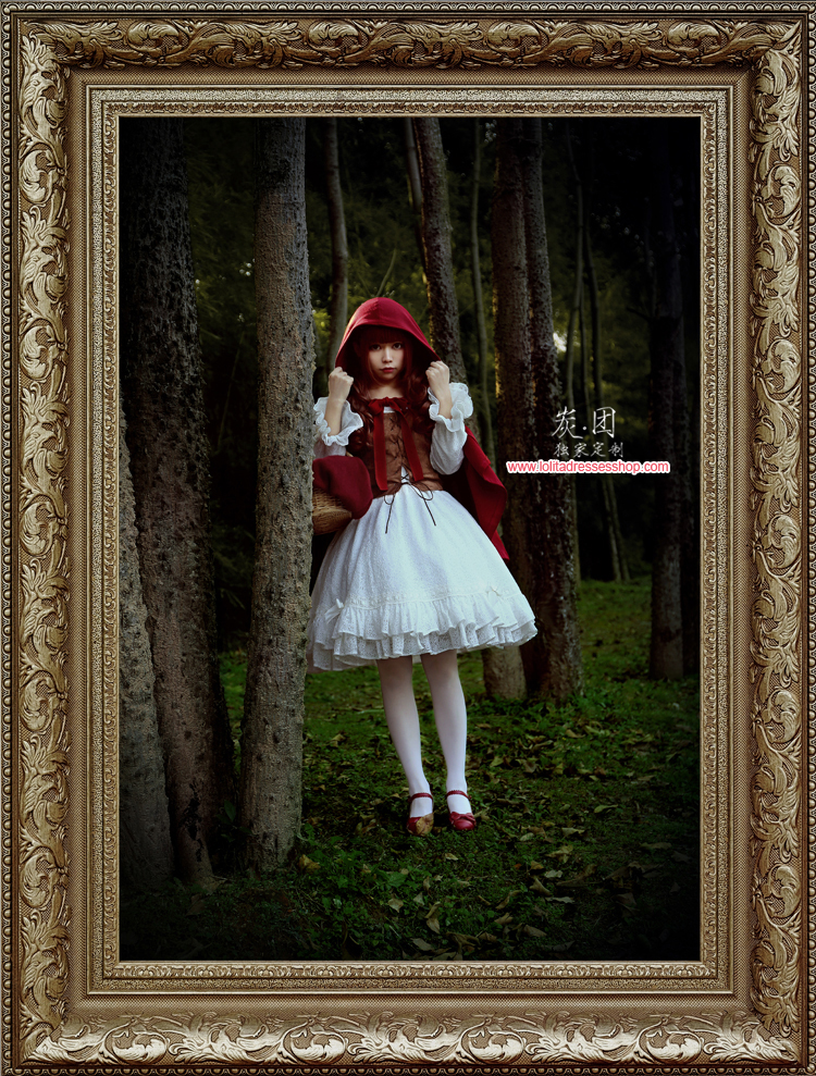 Dark Little Red Riding Hood Lace Lolita OP