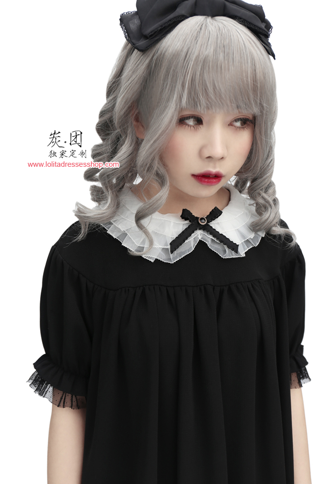 The Antique Baby Dark Sense Short Sleeved Chiffon Lolita Dress