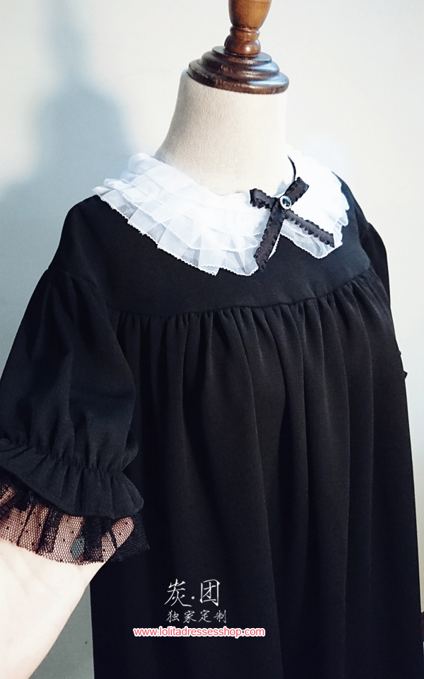 The Antique Baby Dark Sense Short Sleeved Chiffon Lolita Dress