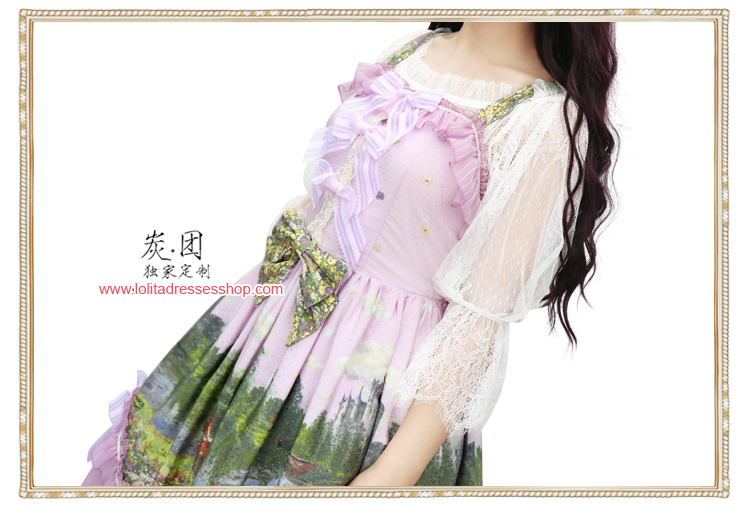 Three Quarter Lantern Sleeve Lace Lolita Blouse