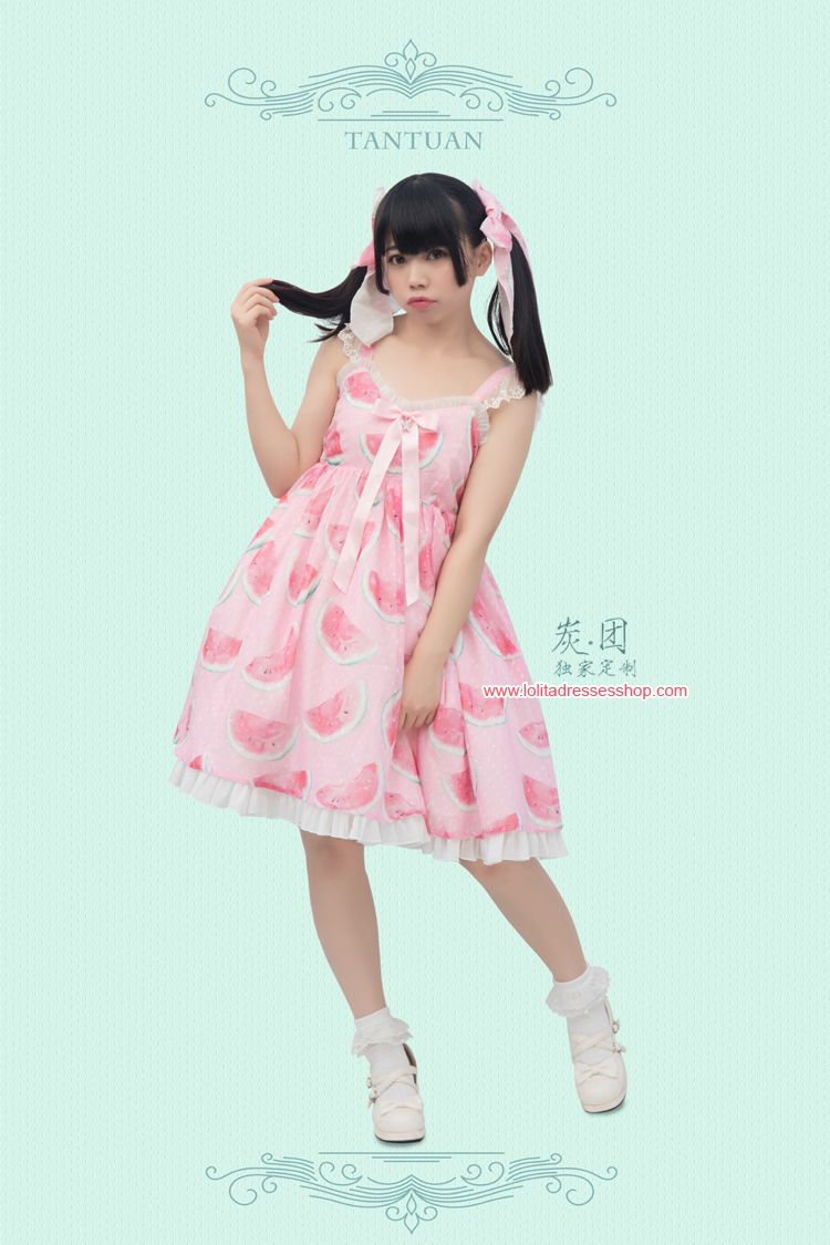 Cool Watermelon Printing Chiffon Lolita JSK