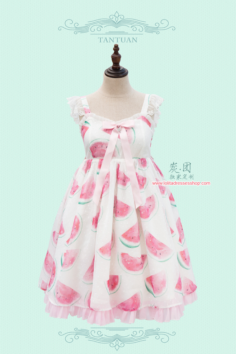 Cool Watermelon Printing Chiffon Lolita JSK