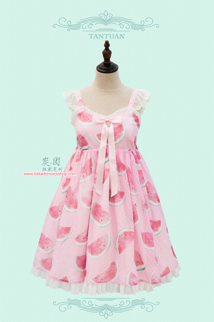 Cool Watermelon Printing Chiffon Lolita JSK