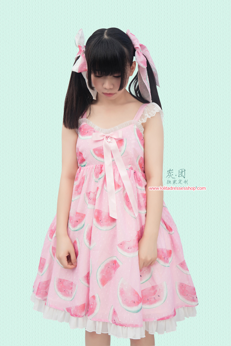 Cool Watermelon Printing Chiffon Lolita JSK