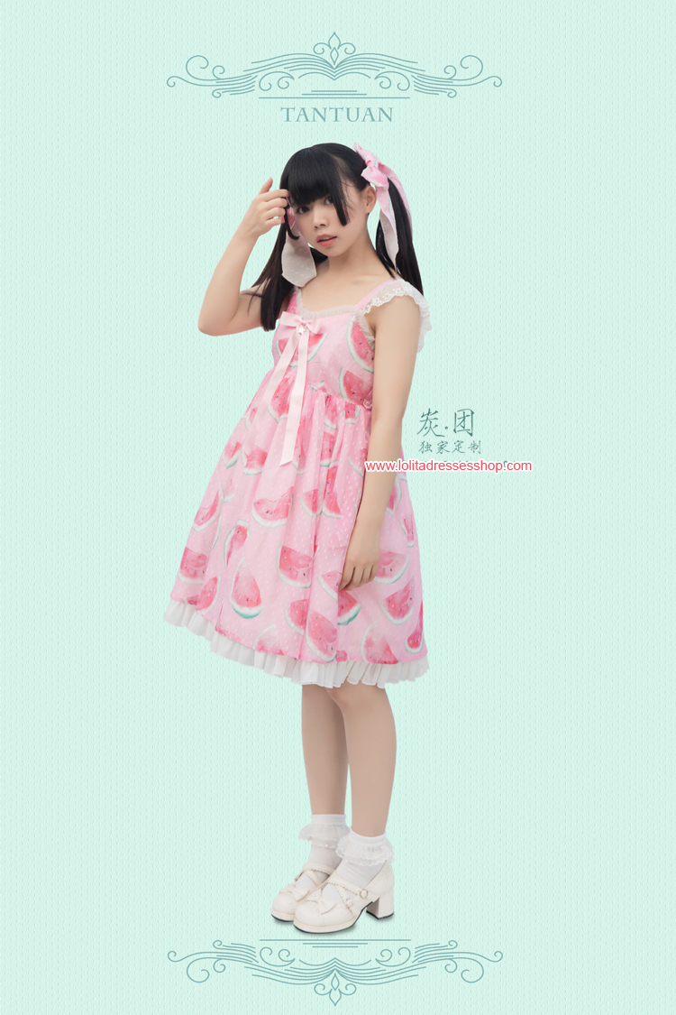 Cool Watermelon Printing Chiffon Lolita JSK