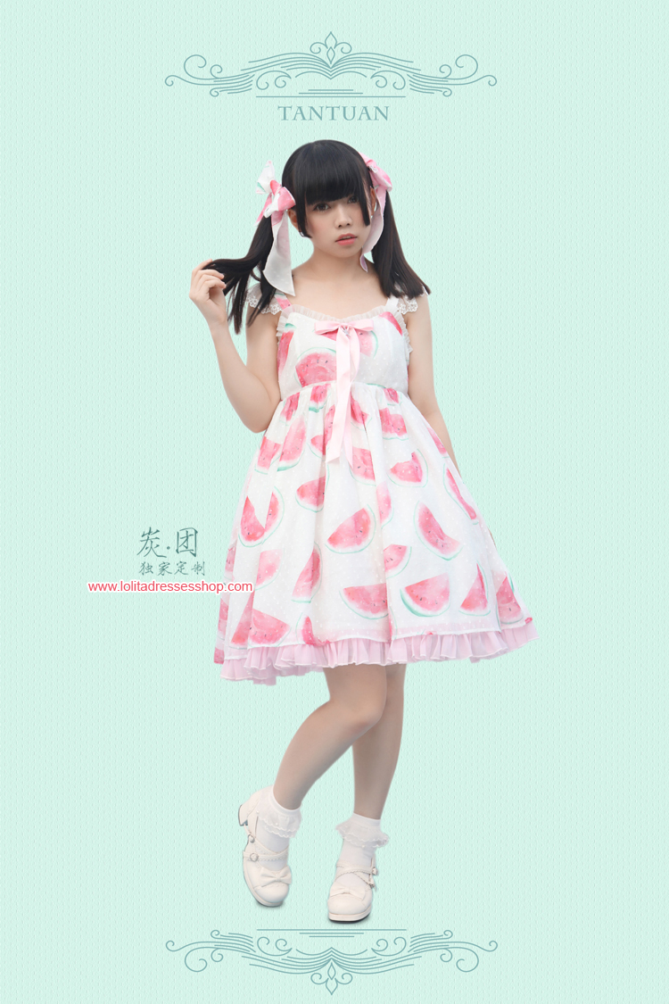 Cool Watermelon Printing Chiffon Lolita JSK