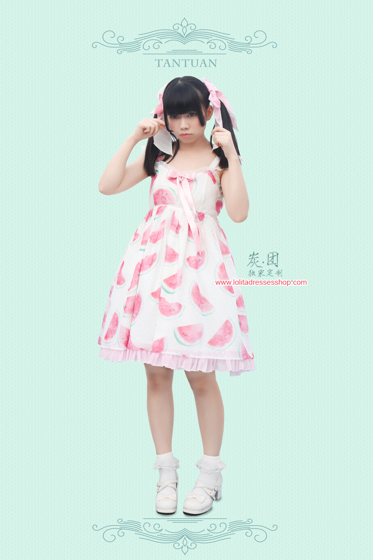 Cool Watermelon Printing Chiffon Lolita JSK