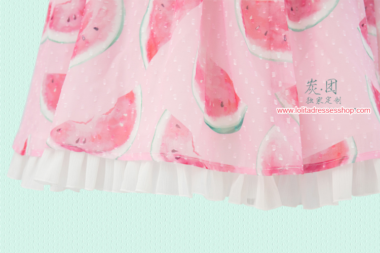 Cool Watermelon Printing Chiffon Lolita JSK