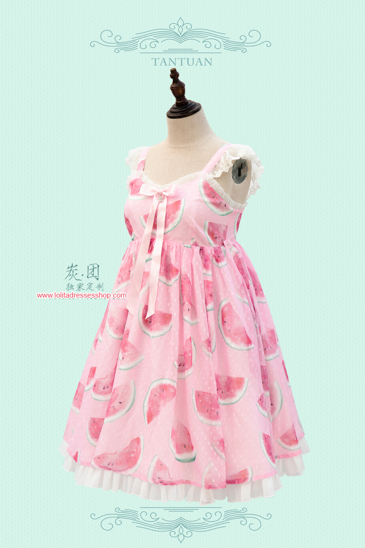 Cool Watermelon Printing Chiffon Lolita JSK