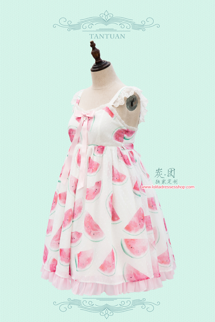 Cool Watermelon Printing Chiffon Lolita JSK