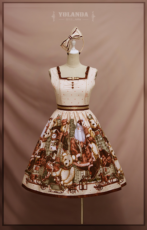 Teddy Bear Vest Dress Lolita JSK