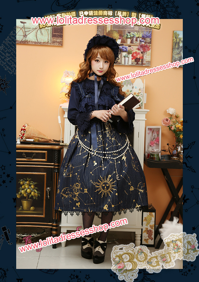 Astrology Series Classical Style Gilding Braces Skirt Lolita JSK