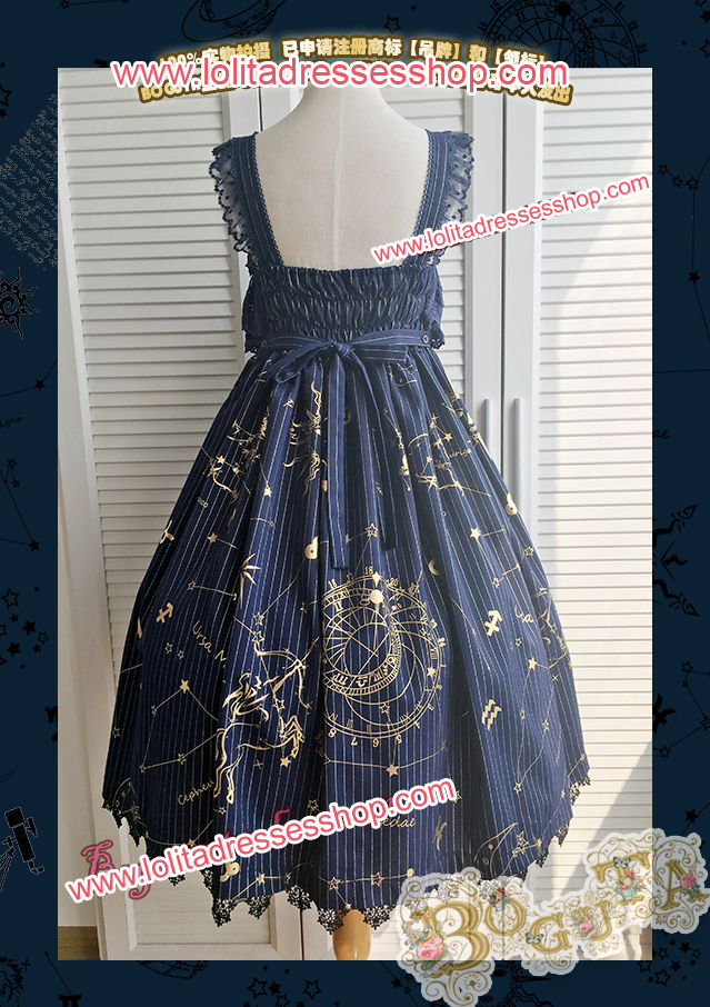 Astrology Series Classical Style Gilding Braces Skirt Lolita JSK