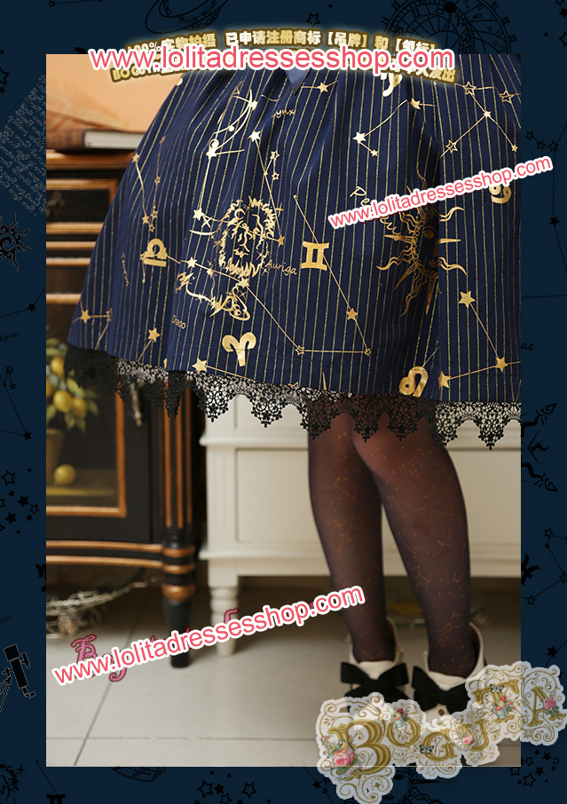 Astrology Series Classical Style Gilding Long Sleeve Lolita OP