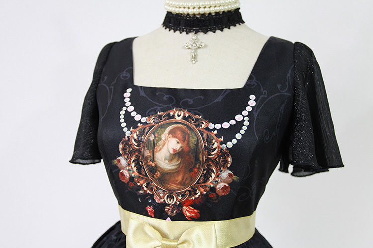 Song Of Time Printing Short Sleeve Lolita OP