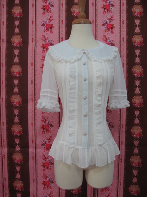 High-end Vintage Chiffon Princess Wind Slim Lolita Blouse