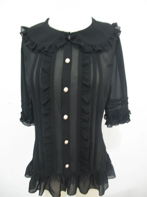 High-end Vintage Chiffon Princess Wind Slim Lolita Blouse