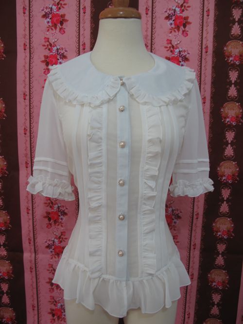 High-end Vintage Chiffon Princess Wind Slim Lolita Blouse