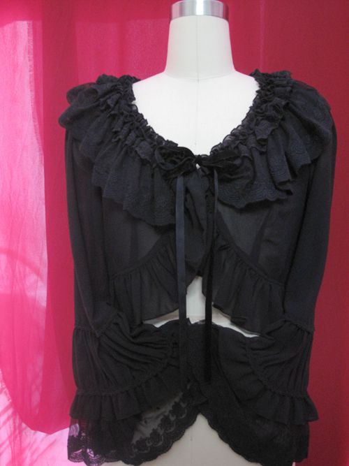 Cheap Chiffon Long Sleeve All-match Shell Lolita Blouse Sale At Lolita ...