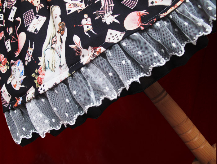 Chiffon Printing High Waist Alice Lolita JSK