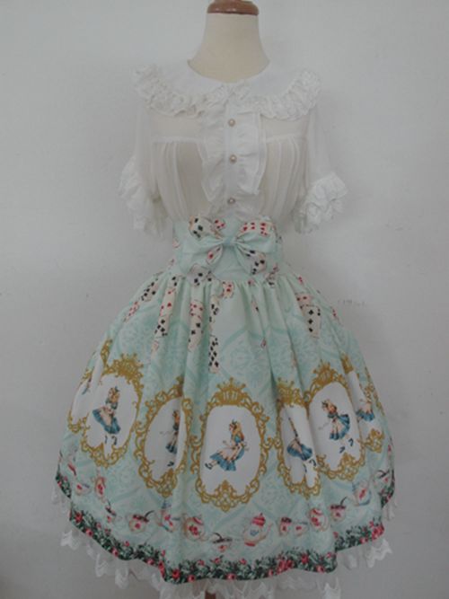 Chiffon Alice Printing Lolita SK