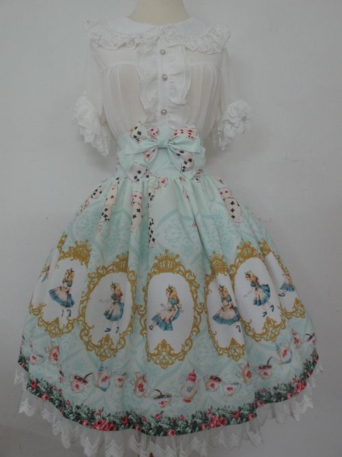 Chiffon Alice Printing Lolita SK