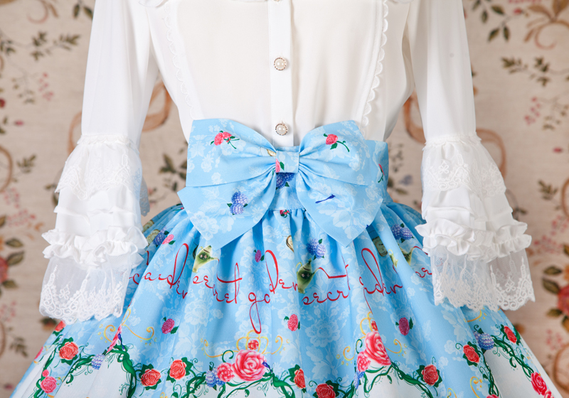 Alice Printing Nylon Fabric Lolita SK