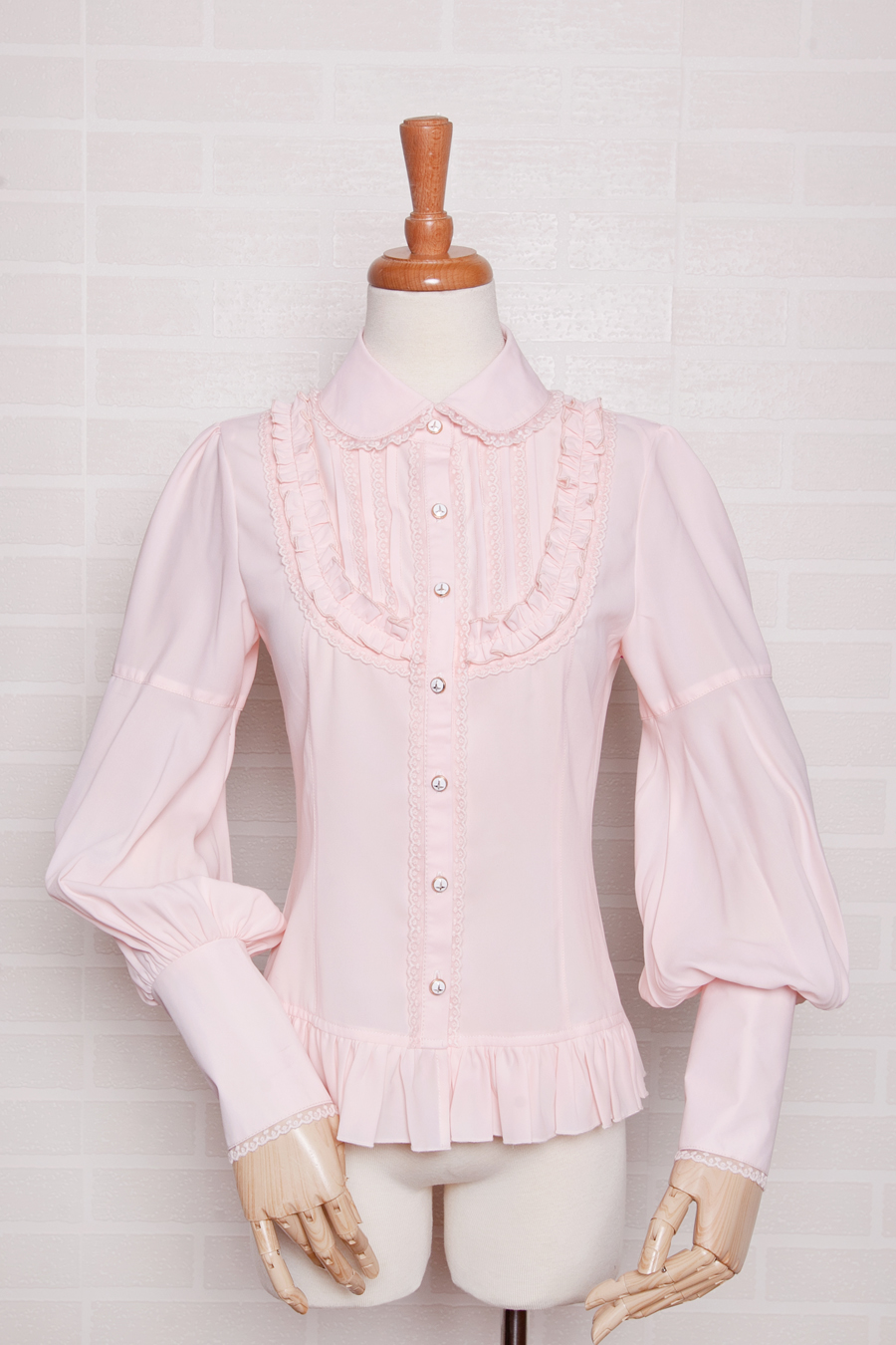 Chiffon Lace Slim Leg-of-mutton Sleeve Lolita Blouse