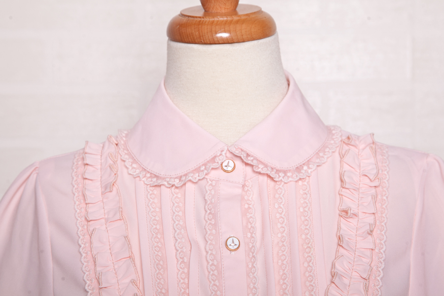 Chiffon Lace Slim Leg-of-mutton Sleeve Lolita Blouse