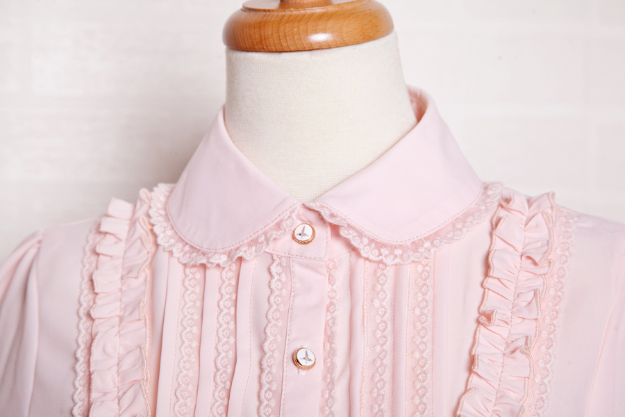 Chiffon Lace Slim Leg-of-mutton Sleeve Lolita Blouse