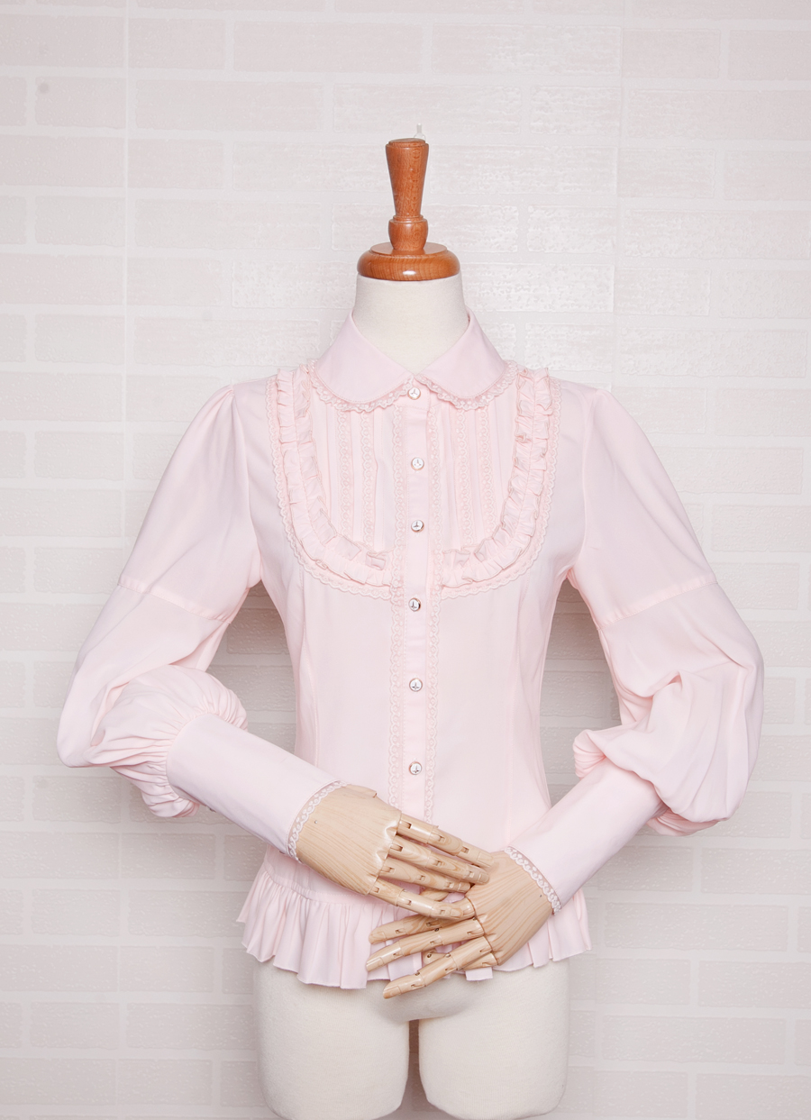 Chiffon Lace Slim Leg-of-mutton Sleeve Lolita Blouse