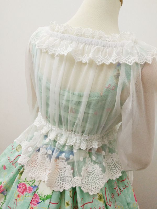 Bubble Sleeve Lace Bra Lolita Blouse