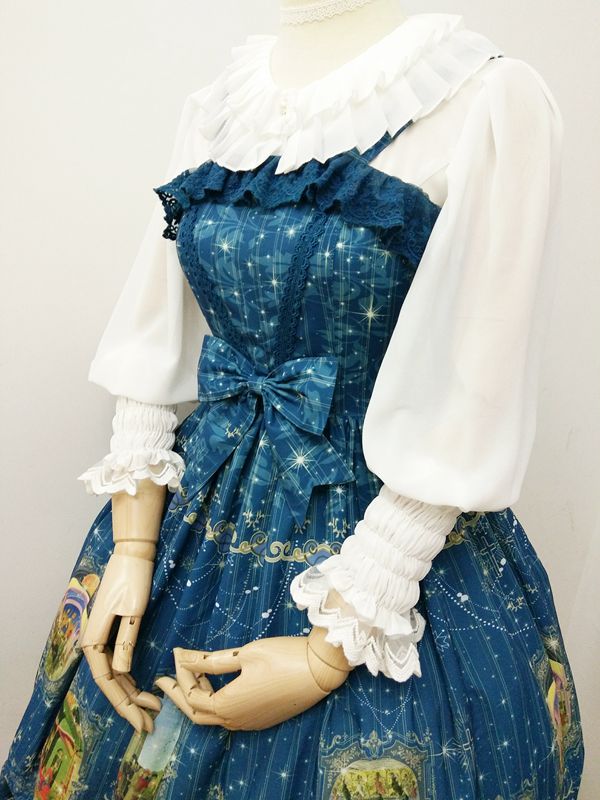 Lace Round Collar Accordion Pleat All-match Lolita Blouse