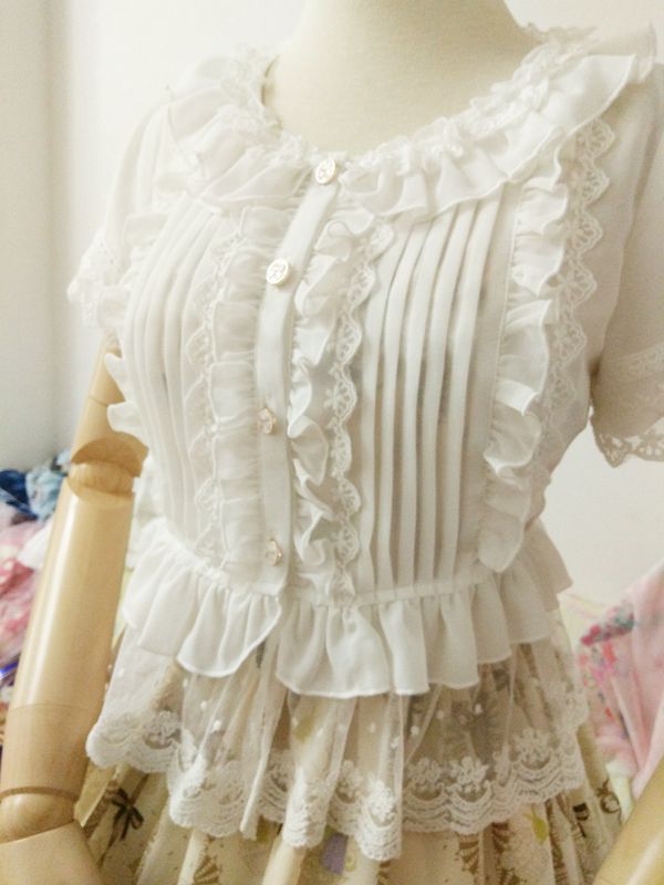 Lace Short Sleeve Lolita Blouse