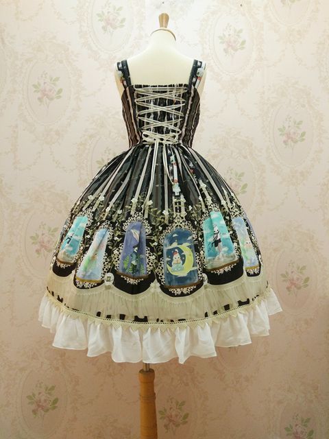 Chiffon Crystal Rabbit Printing Cardigan Lolita Dress