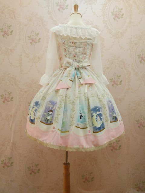 Chiffon Crystal Rabbit Printing Lolita JSK