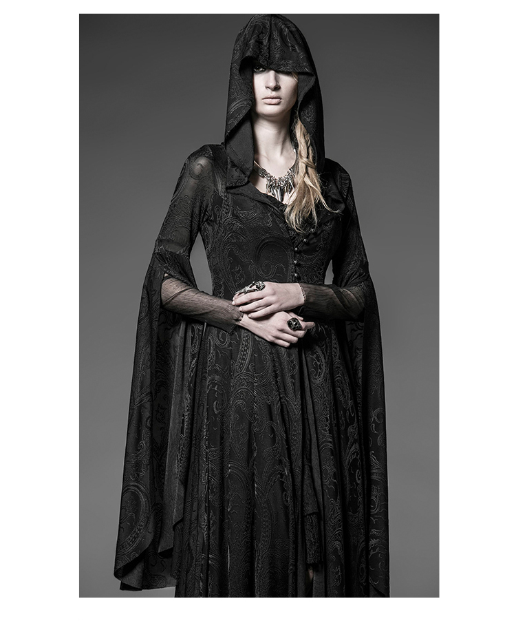 Halloween Cosplay Hooded Knitted Comic Gothic Dress