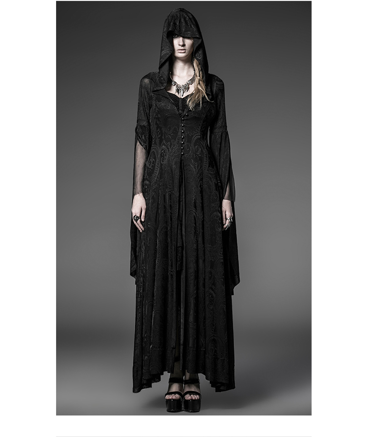 Halloween Cosplay Hooded Knitted Comic Gothic Dress