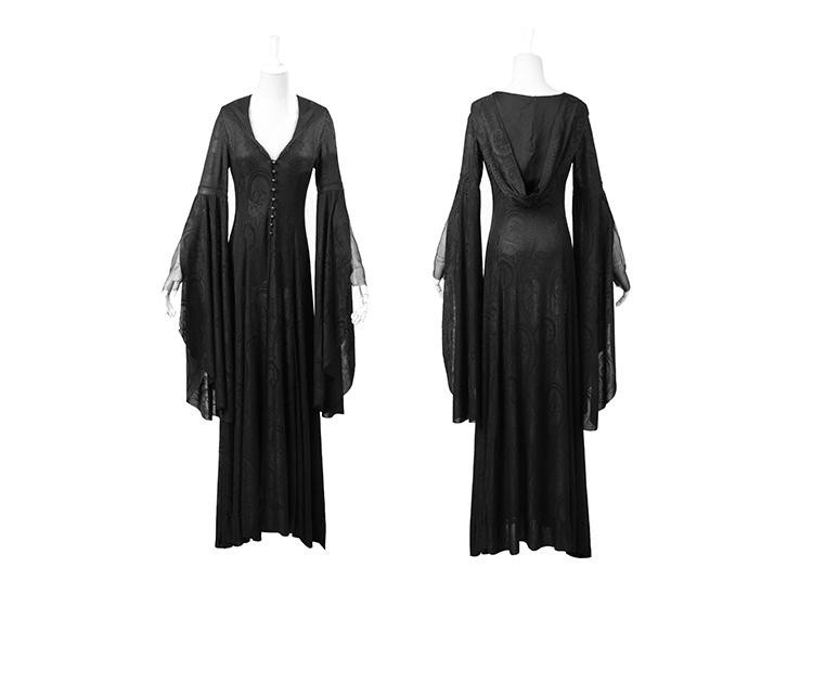 Halloween Cosplay Hooded Knitted Comic Gothic Dress