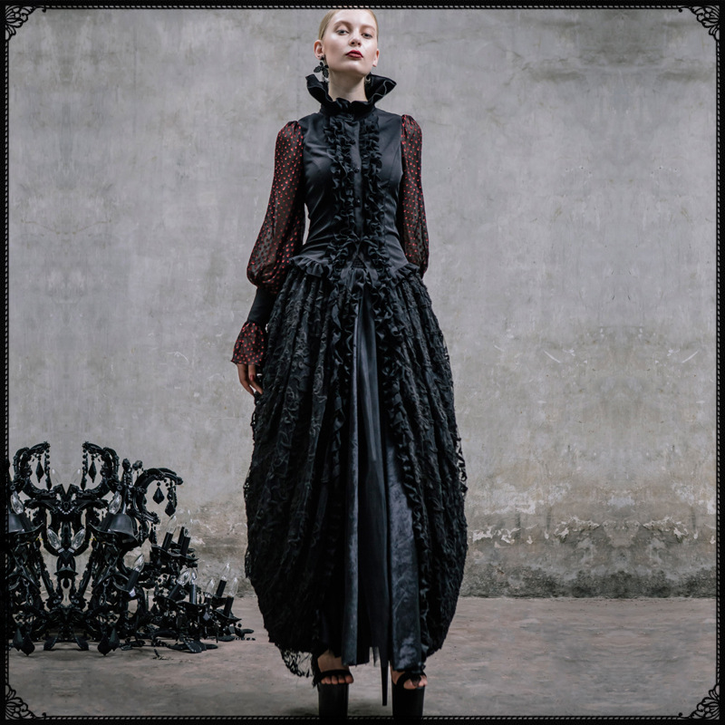 Dark Witch Gothic Long Bubble Skirt