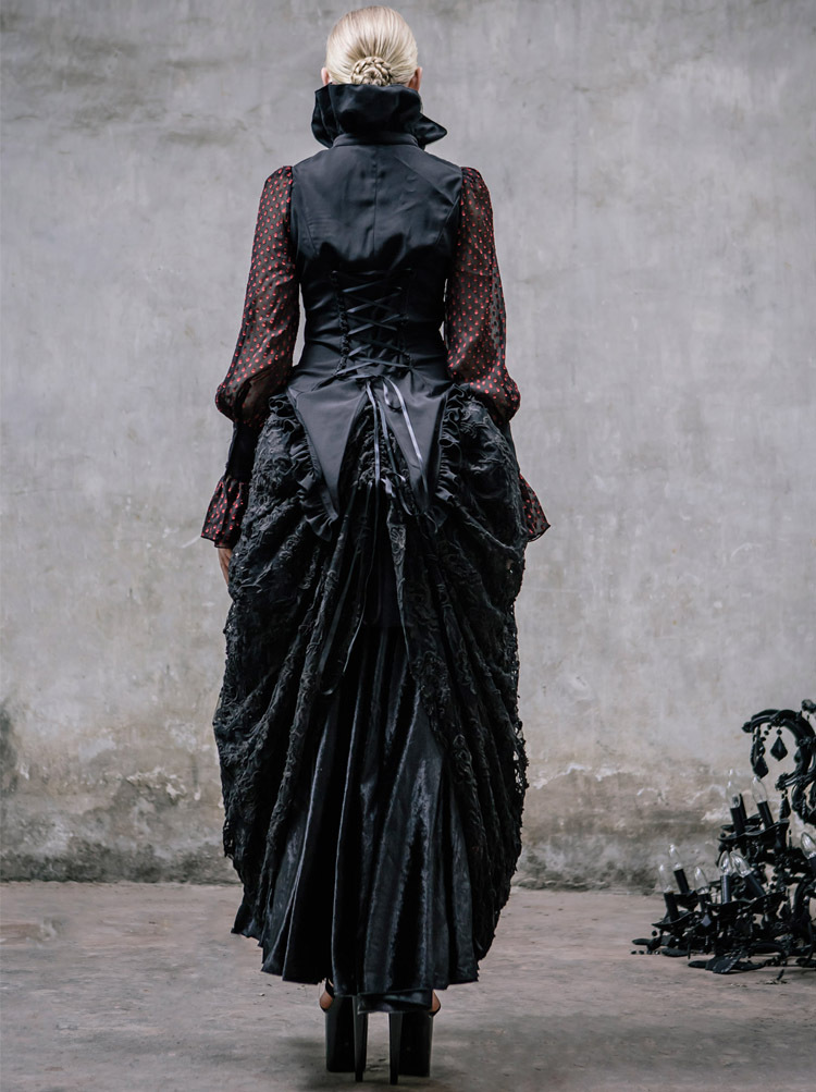 Dark Witch Gothic Long Bubble Skirt