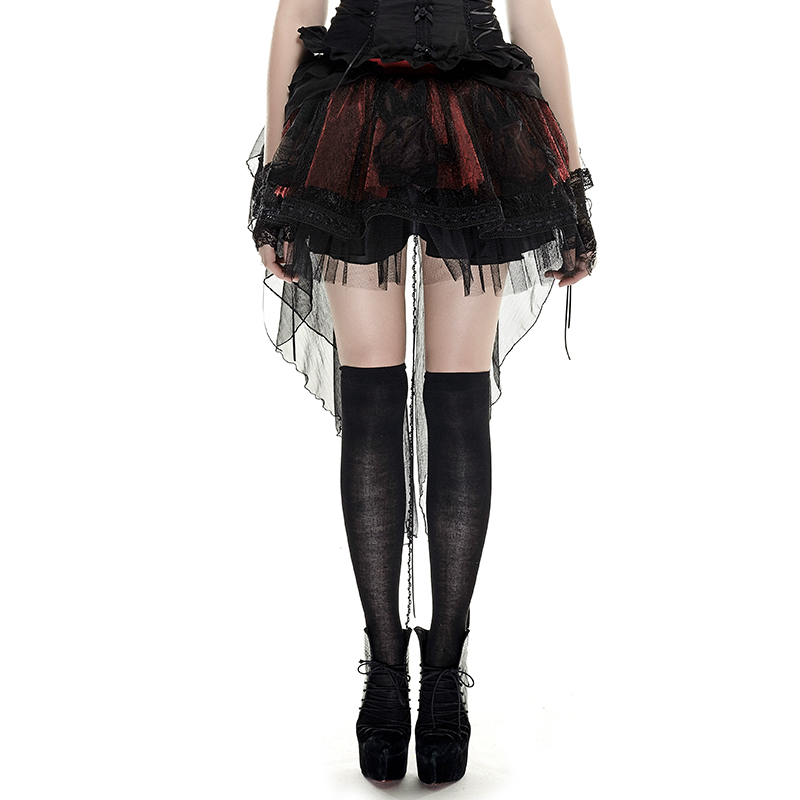 Gothic Dark Middle-waisted Bubble Skirt