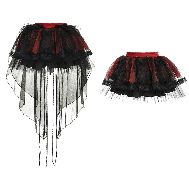 Gothic Dark Middle-waisted Bubble Skirt