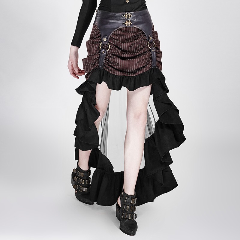 Gothic Steampunk Medium And Long Skirt