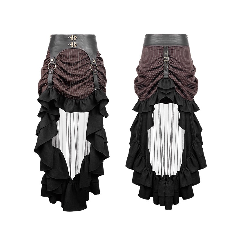 Gothic Steampunk Medium And Long Skirt