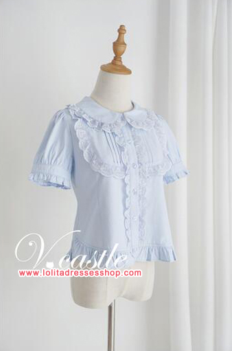 Peter Pan Collar Lolita Short Sleeves Lolita Blouse