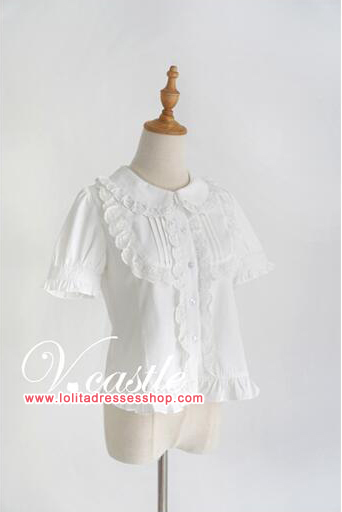 Peter Pan Collar Lolita Short Sleeves Lolita Blouse